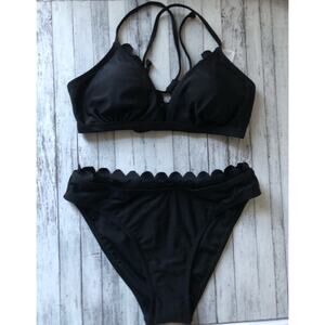 Cupshe two-piece bathing suit black size small